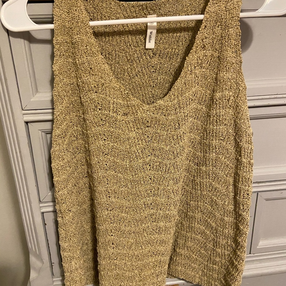 Sweater knit tank top